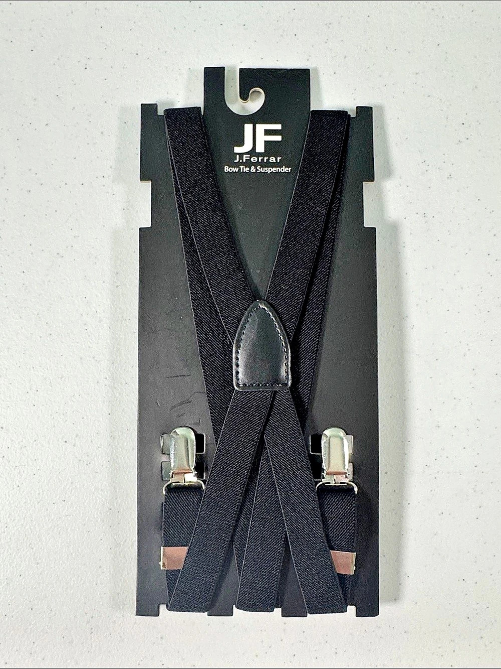 J. Ferrar Suspender Set Men's Black Suspenders NWT